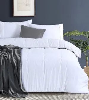 100% Egyptian Cotton 500TC White Double Quilt Cover Set -