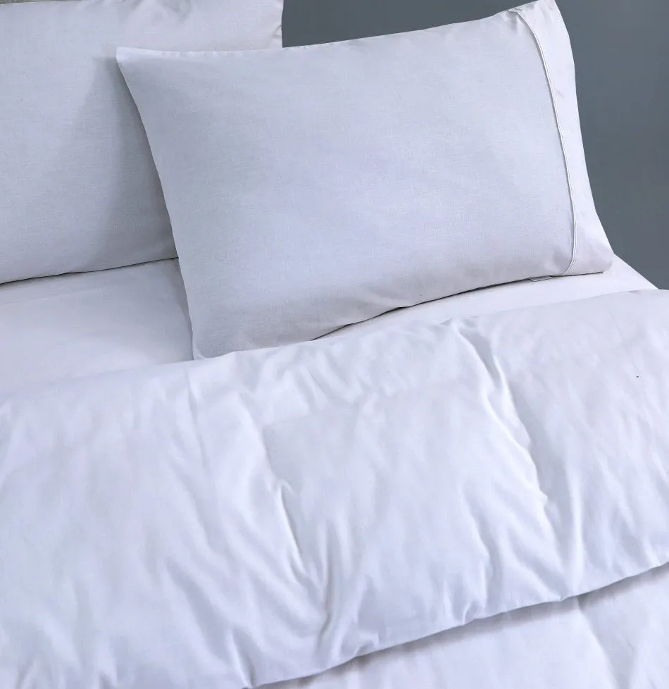 100% Egyptian Cotton 500TC White Double Quilt Cover Set -