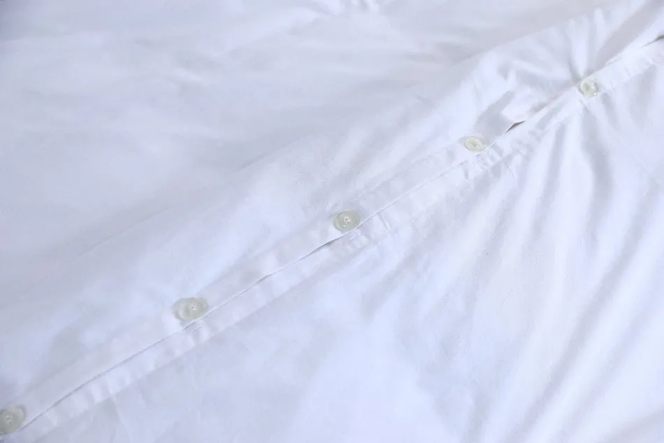 100% Egyptian Cotton 500TC White King Single Quilt Cover Set