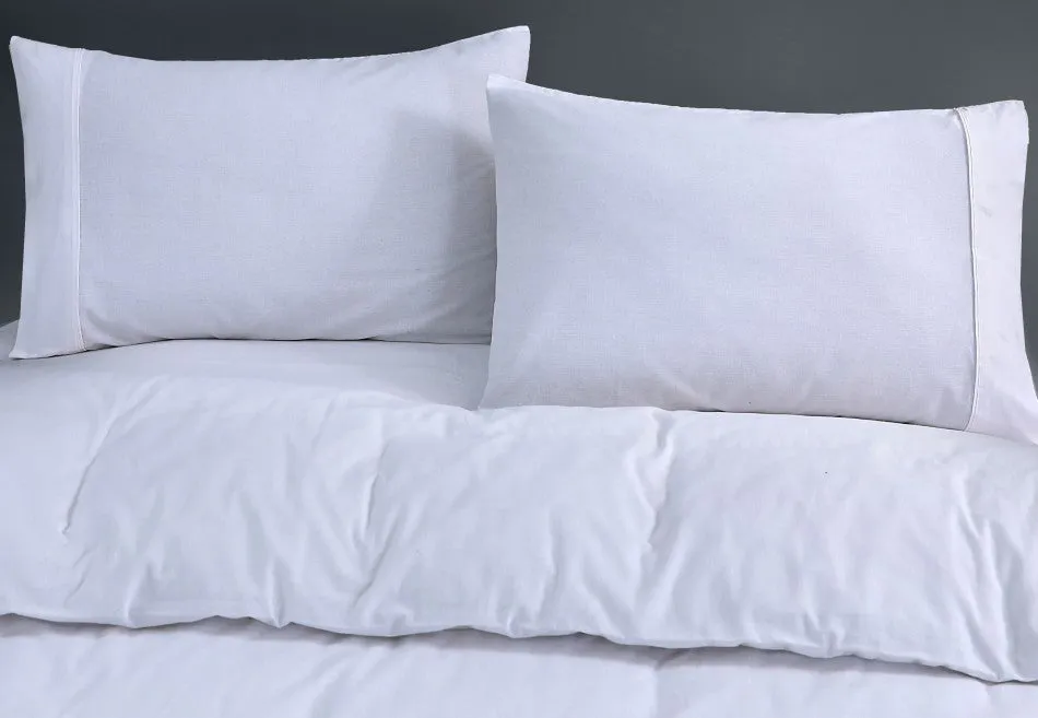 100% Egyptian Cotton 500TC White King Single Quilt Cover Set