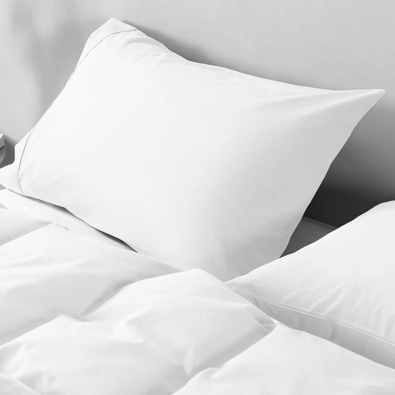 100% Jersey Cotton Quilt Cover Set | Ultra Soft Bedding | Luxurious | Queen | White