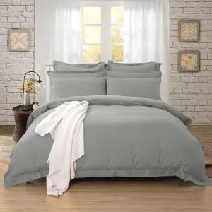 1000TC | Tailored | King Single Size | Grey | Duvet Quilt Cover Set