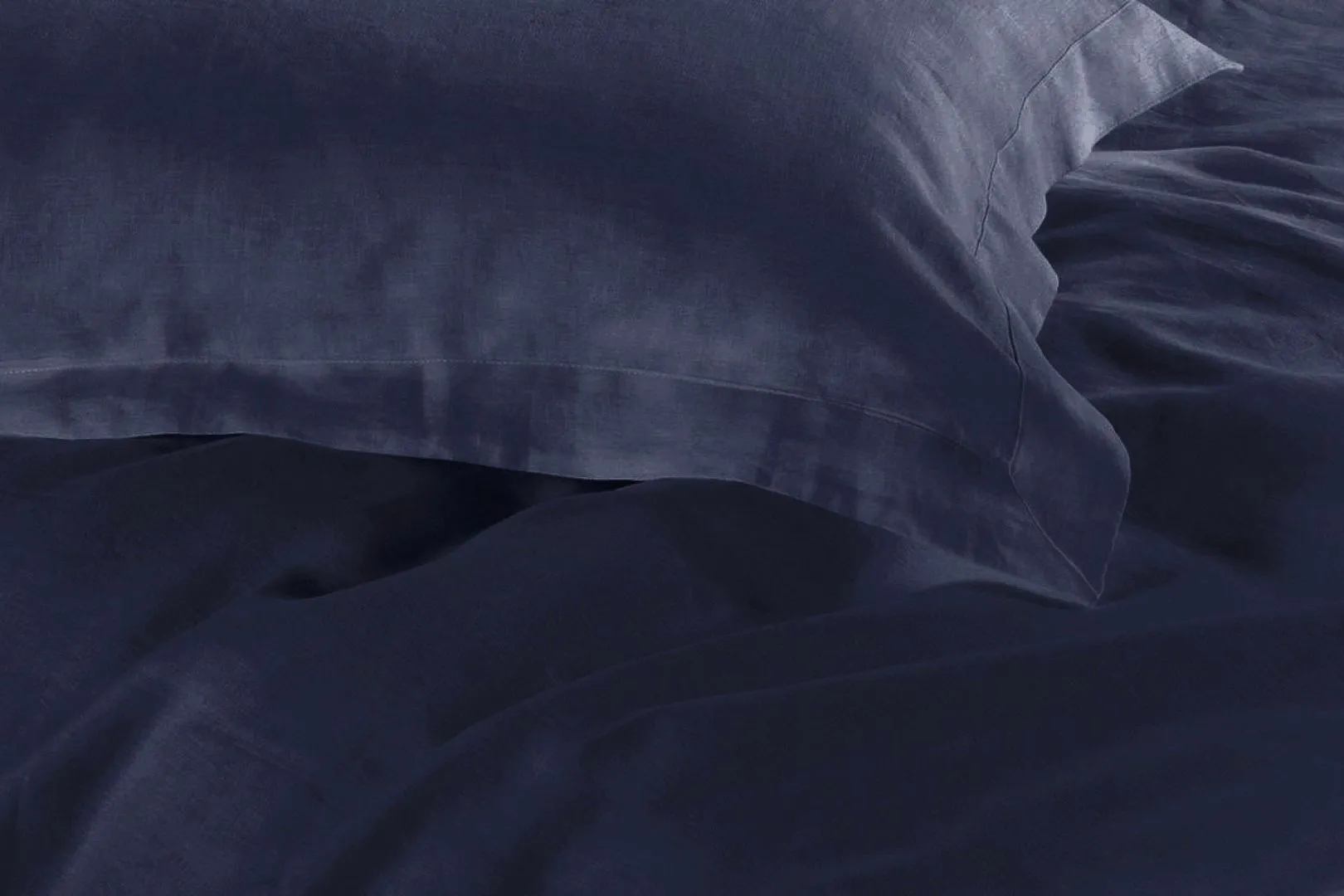 1000TC Tailored | Queen Size | Quilt/Duvet Cover Set | Midnight Blue