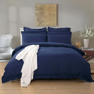 1000TC Tailored | Queen Size | Quilt/Duvet Cover Set | Midnight Blue