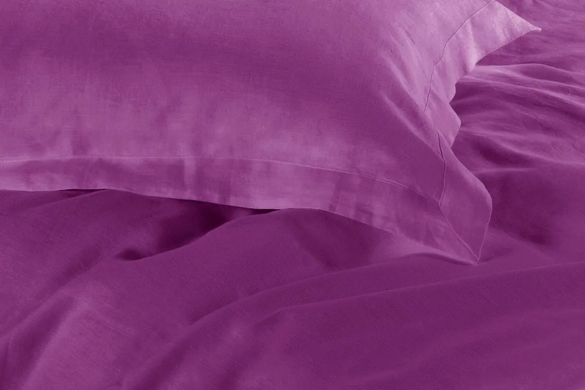 1000TC | Tailored | Single Size | Purple | Duvet Quilt Cover Set