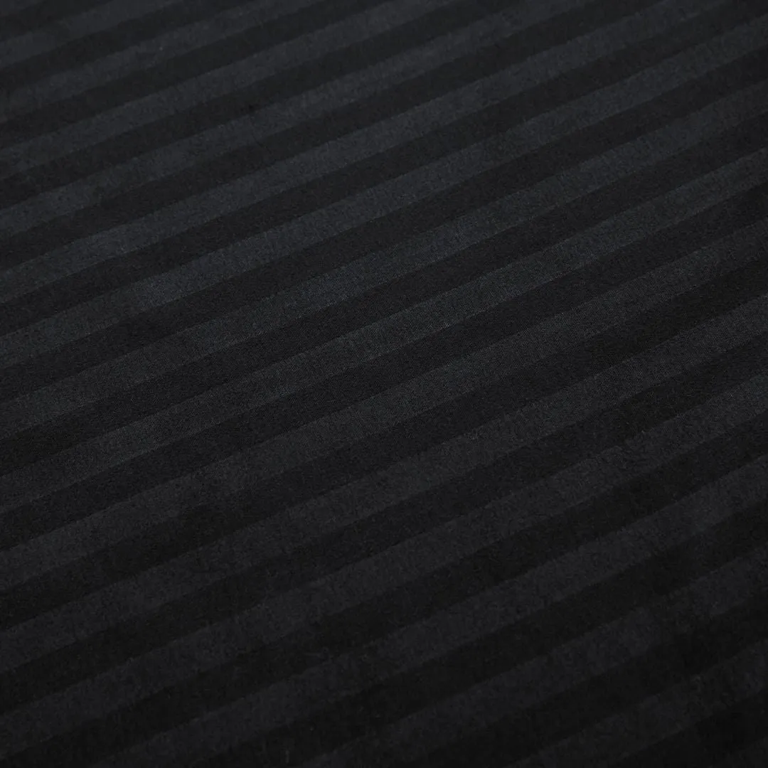 1000TC | Ultra Soft | Striped | Queen Size | Black | Duvet Quilt Cover Set