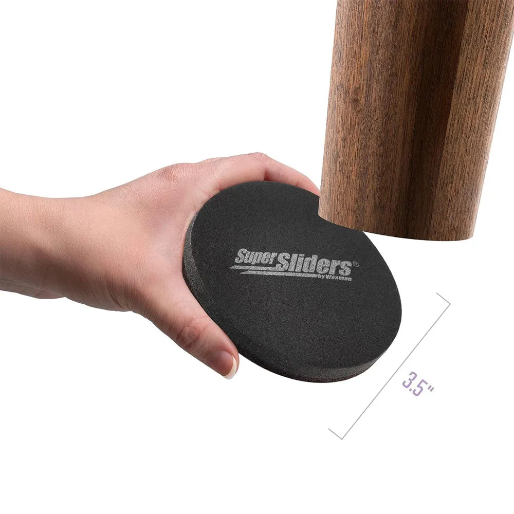 16 Large Round Furniture Movers Glides Sliders 3.5" All Surface Floors Felt Pads