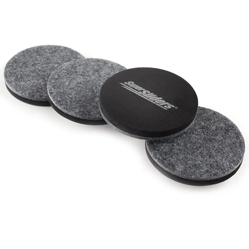 16 Large Round Furniture Movers Glides Sliders 3.5" All Surface Floors Felt Pads