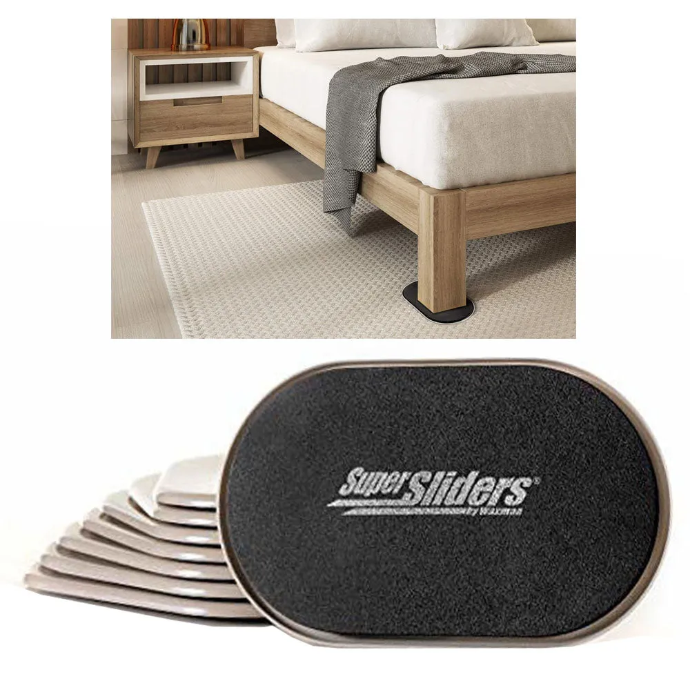 16 Pk Large Furniture Movers Jumbo Sliders Glides 9.5" Oval Multi Surface Floor