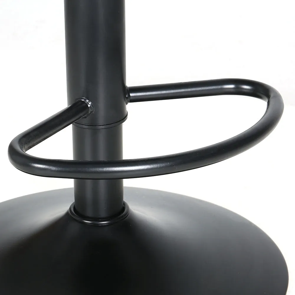 2x Bar Stools | Padded Seat | Gas Lift | Black