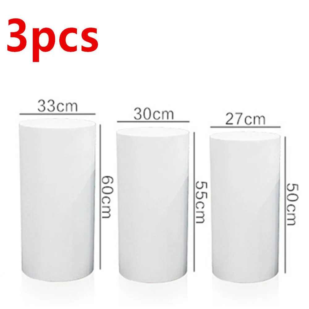 3PCS Display Stand | Round Cylinder Pedestal | With Balloon Set   LED Strip | Wedding | AU