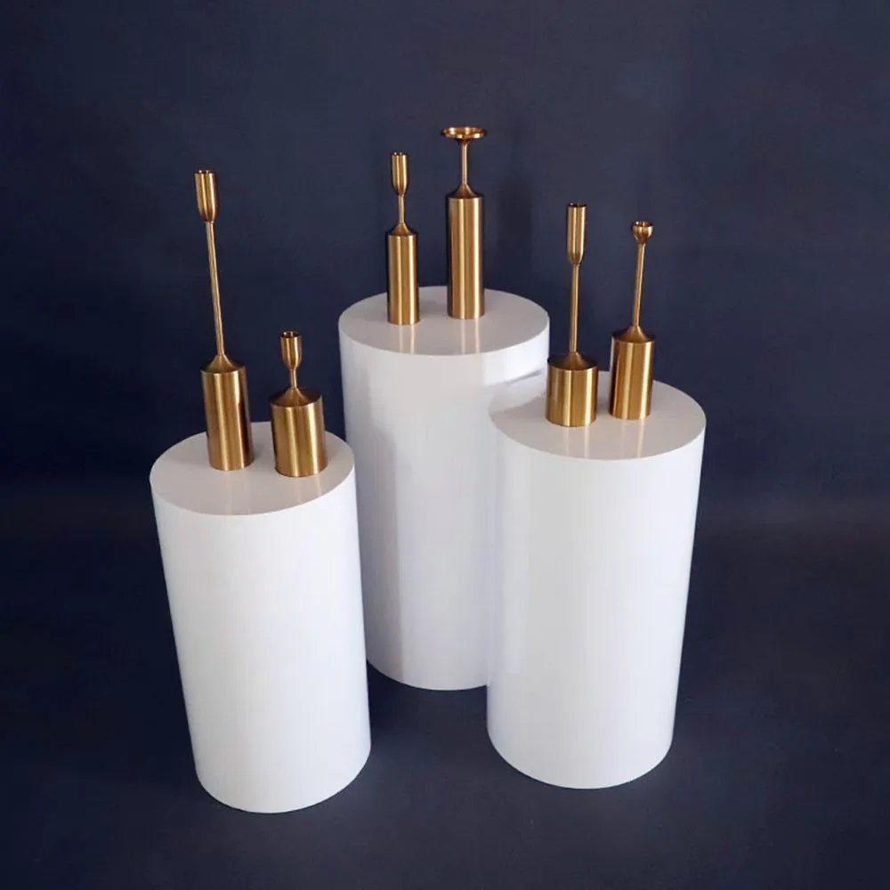 3PCS Display Stand | Round Cylinder Pedestal | With Balloon Set   LED Strip | Wedding | AU