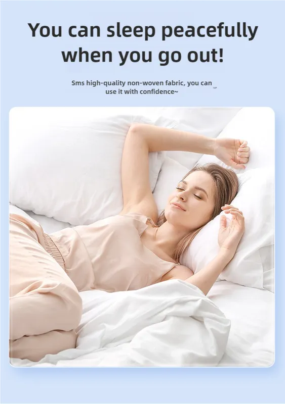 4 Packaging | Disposable Travel Bedding Set | White | Waterproof & Clean | 4-Piece Set for Twin Beds