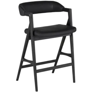 Anita Leather Bar & Counter Stool, Raven