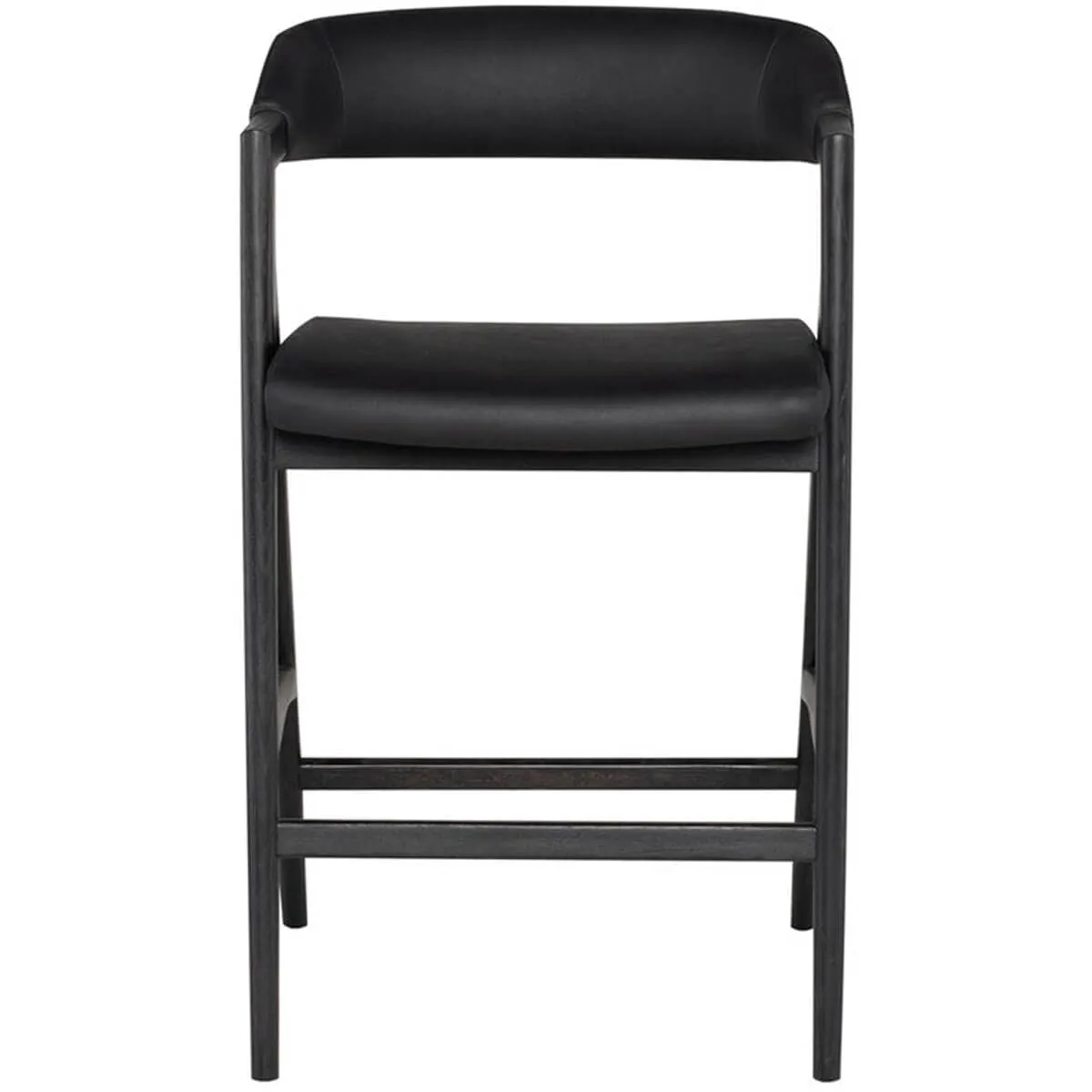Anita Leather Bar & Counter Stool, Raven