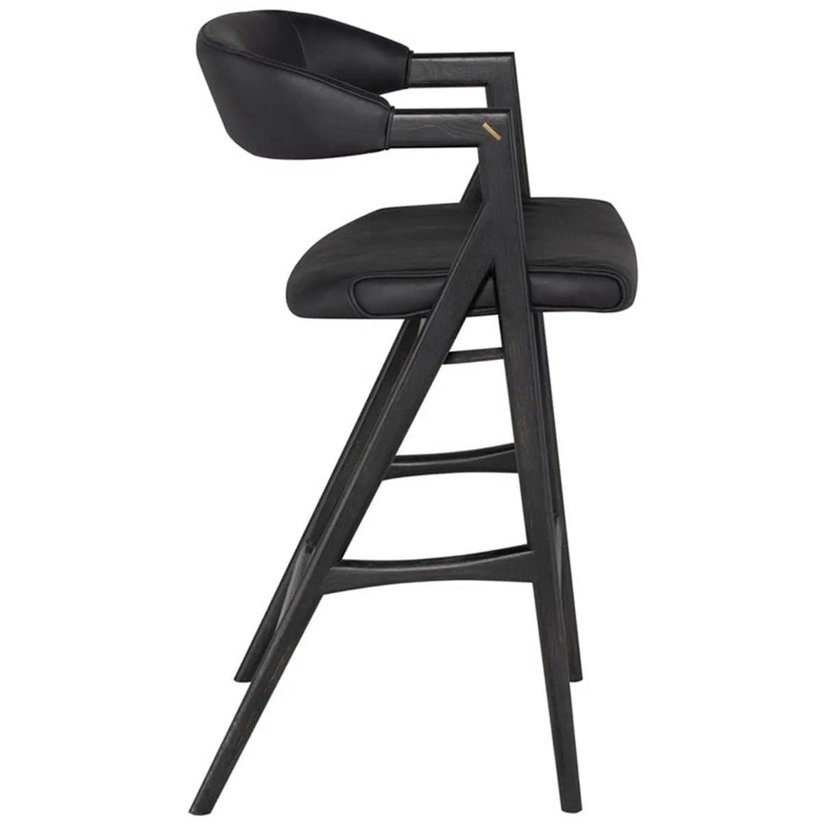Anita Leather Bar & Counter Stool, Raven