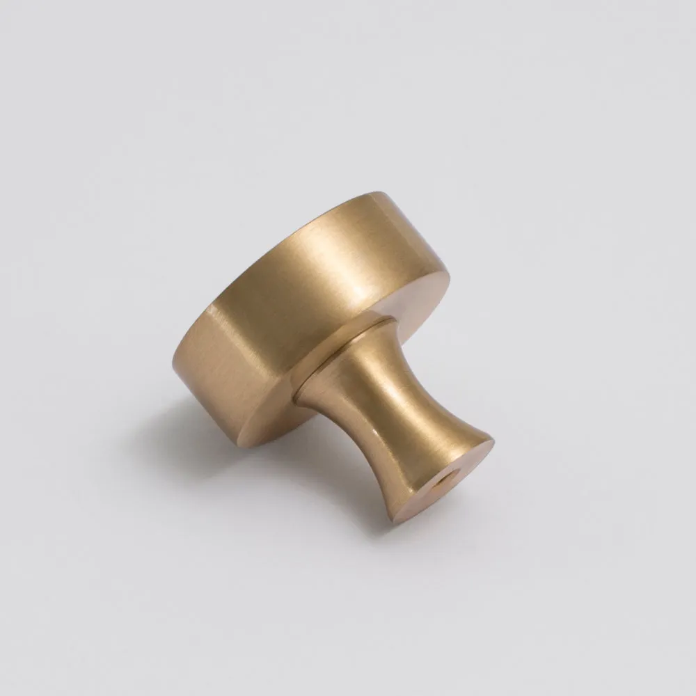 Atticus Knob - Satin Brass