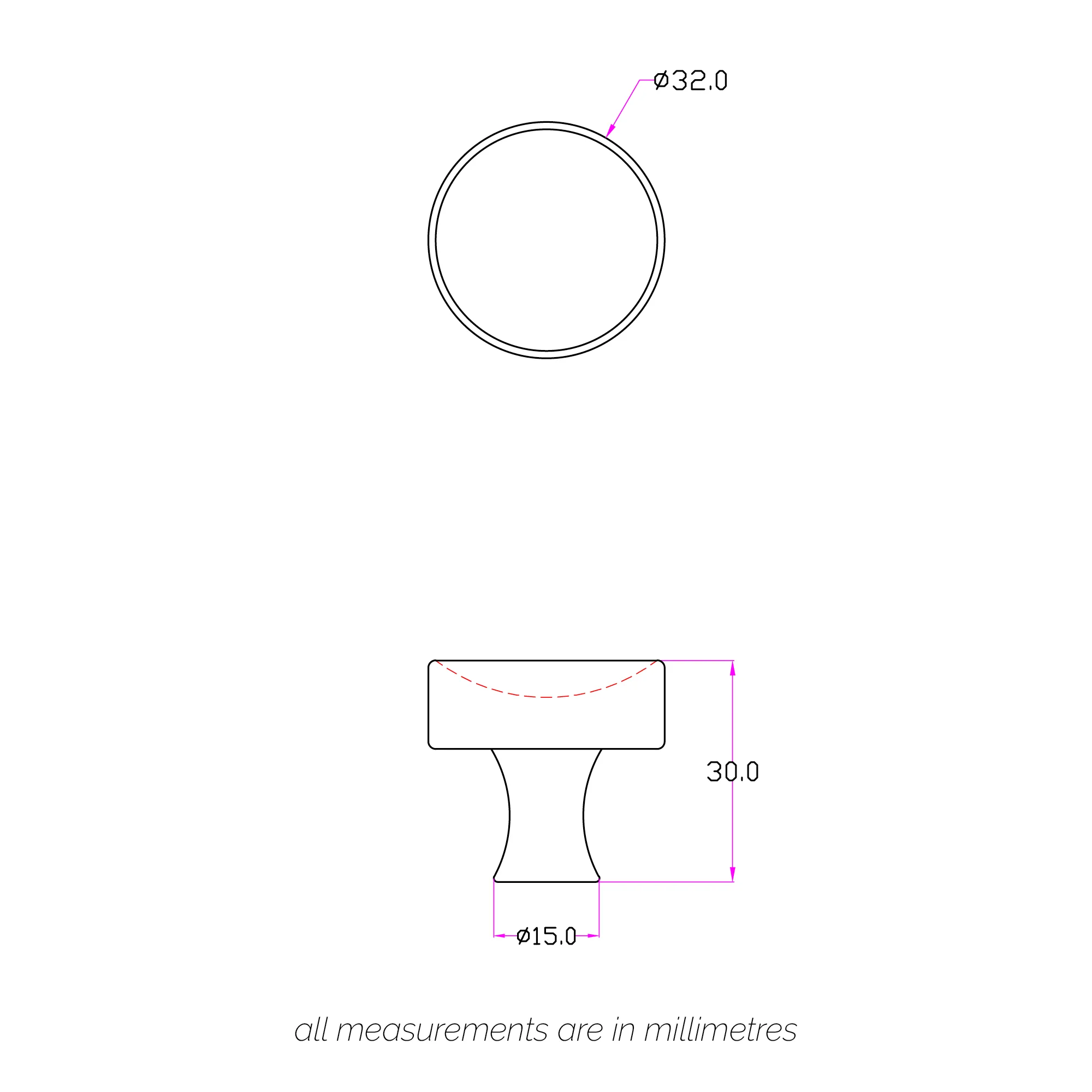 Atticus Knob - Satin Nickel