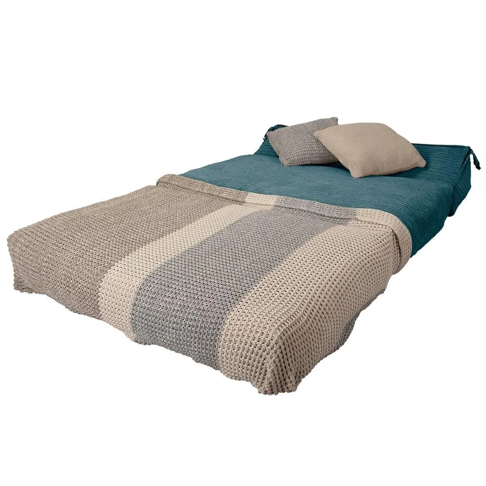 Avery Futon Chair Bed Double - Cord Aegean Blue