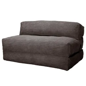 Avery Futon Chair Bed Double - Cord Graphite Grey