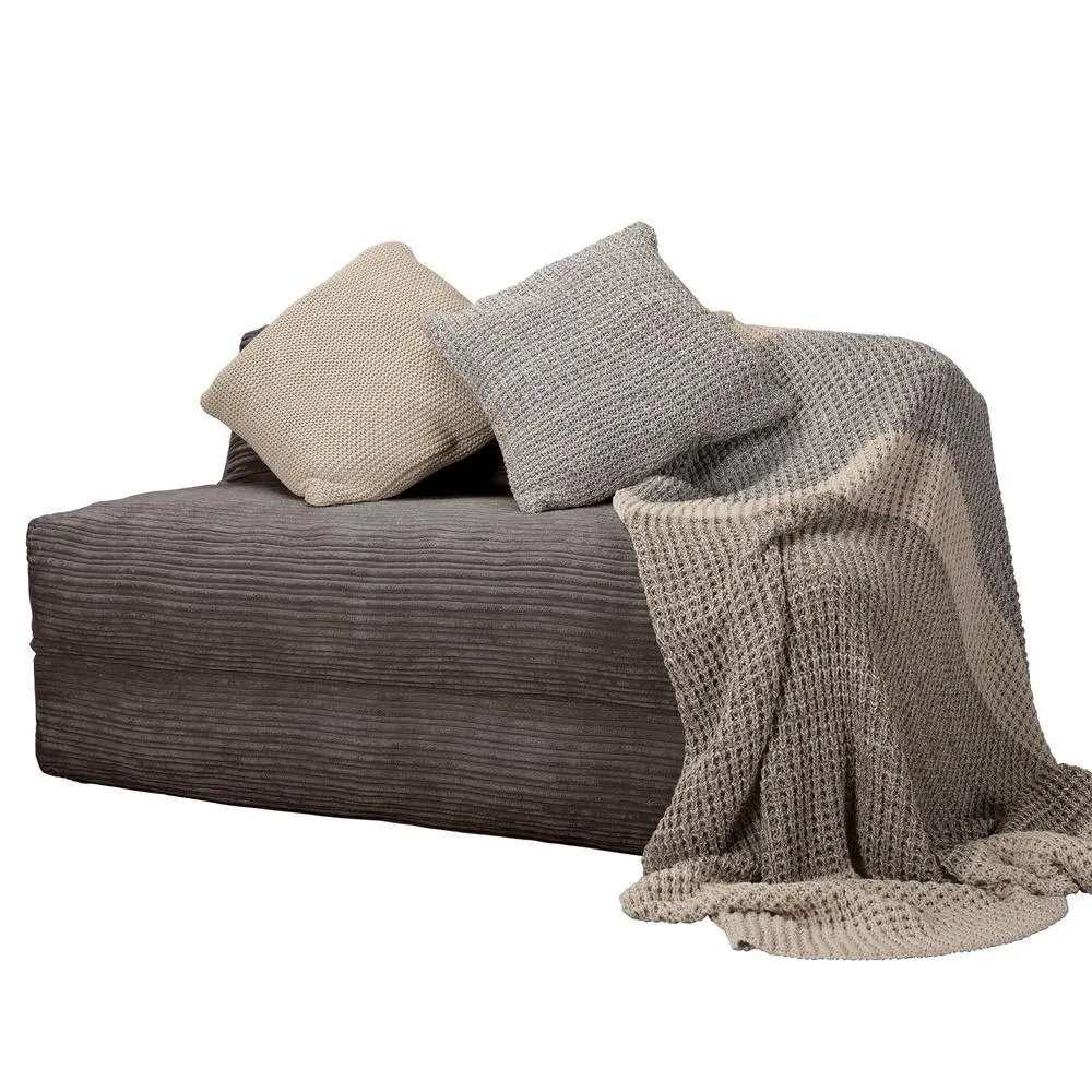 Avery Futon Chair Bed Double - Cord Graphite Grey