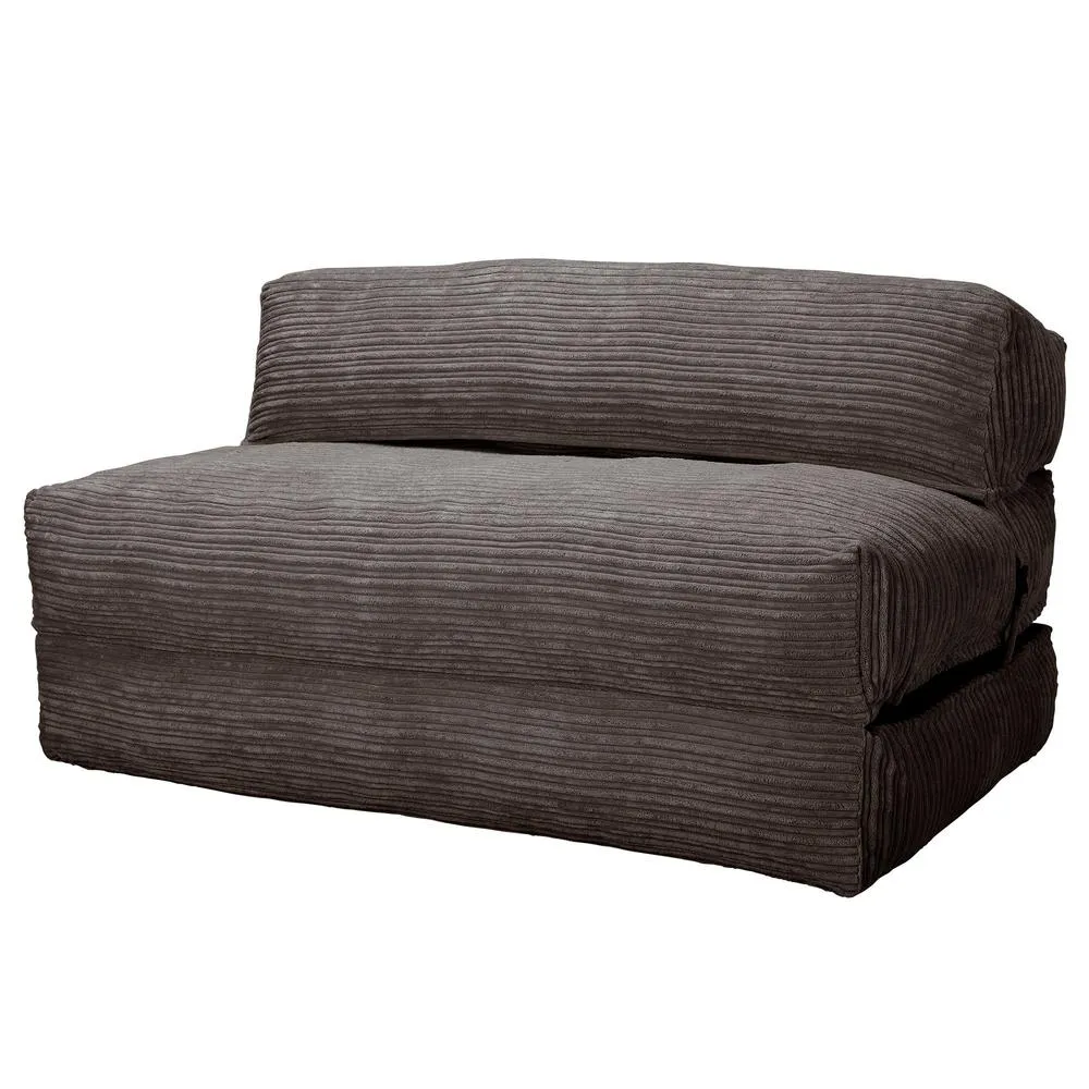 Avery Futon Chair Bed Double - Cord Graphite Grey