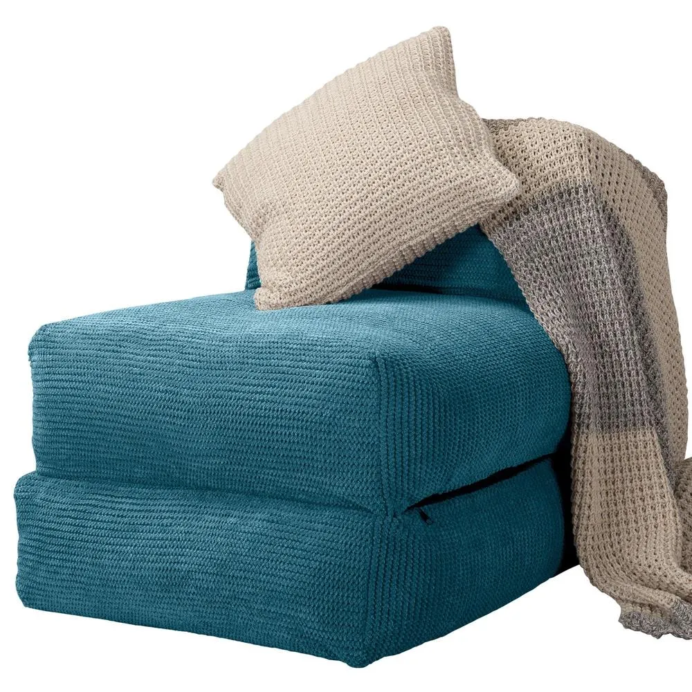 Avery Futon Chair Bed Single - Pom Pom Aegean Blue