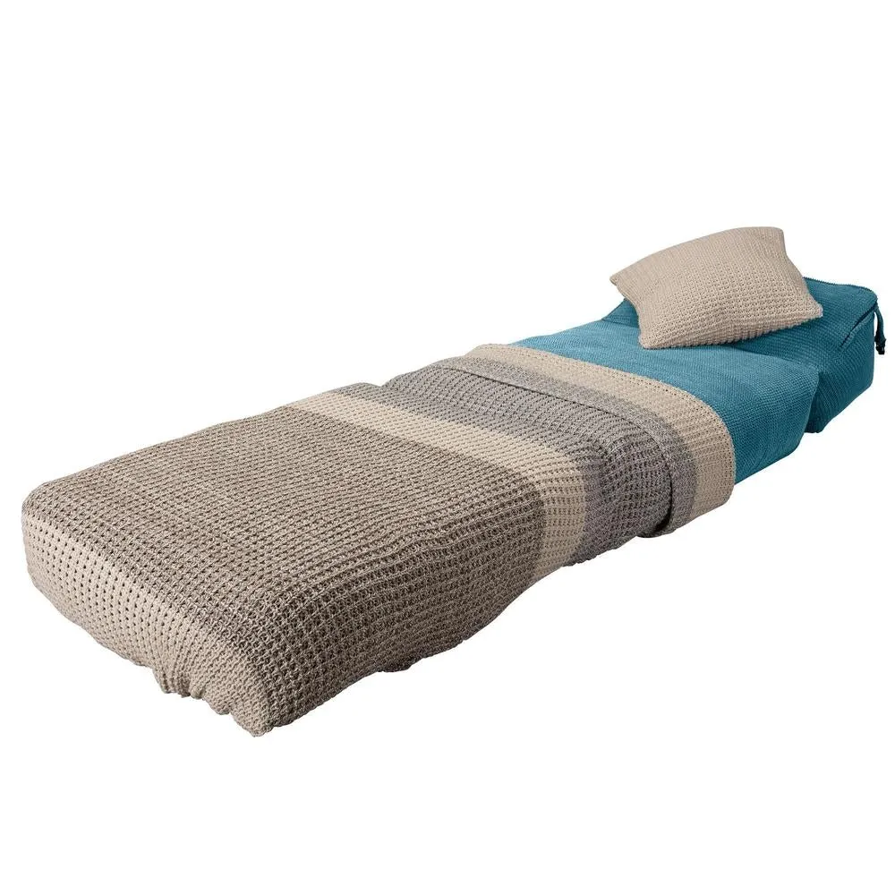 Avery Futon Chair Bed Single - Pom Pom Aegean Blue