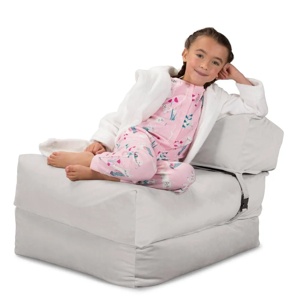 Avery Futon Chair Bed Single - Velvet Silver