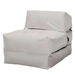 Avery Futon Chair Bed Single - Velvet Silver