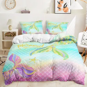 butterfly bed set rainbow Mermaid
