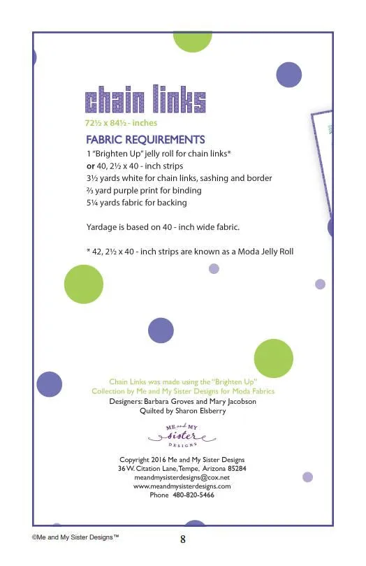 CHAIN LINKS - Me & My Sister Designs Pattern DIGITAL DOWNLOAD