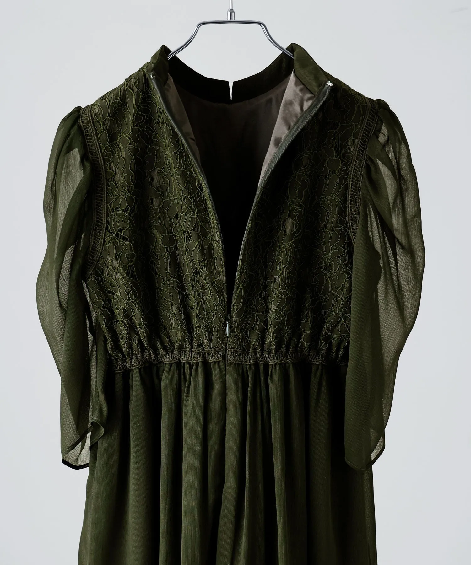 China motif flared dress