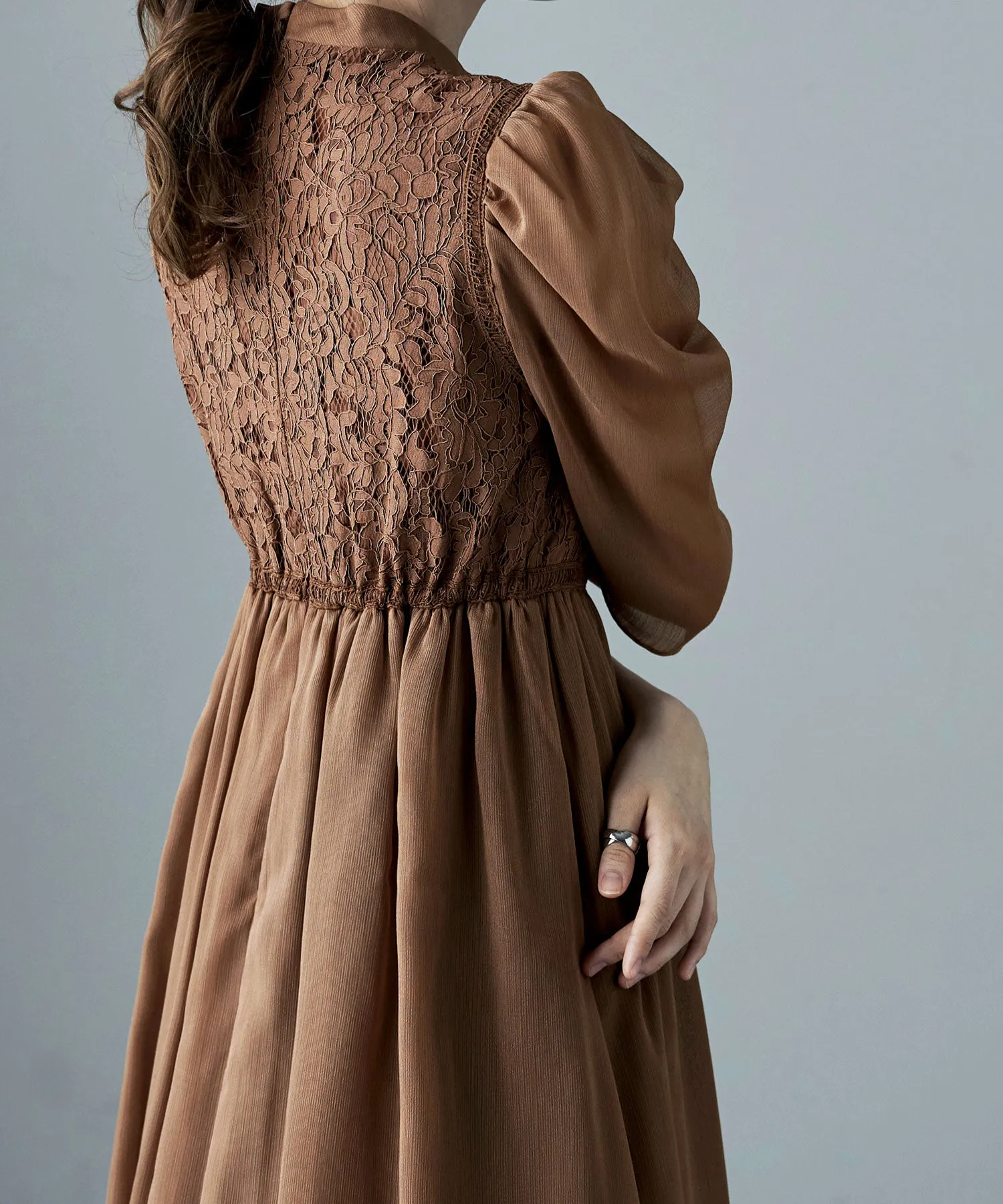 China motif flared dress