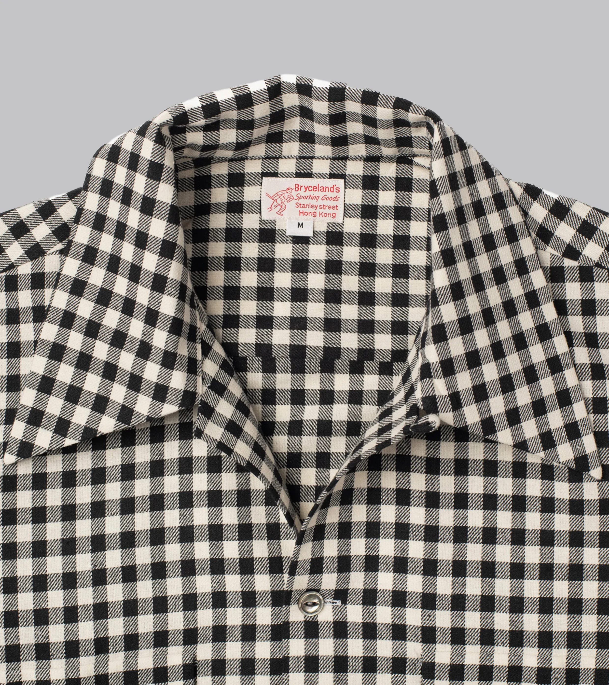 Cotton Sports Shirt Black & White Shepard