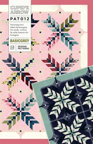 CUPID'S ARROW - BASICGREY Quilt Pattern 012 DIGITAL DOWNLOAD