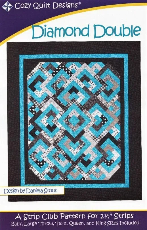 DIAMOND DOUBLE - Cozy Quilt Designs Pattern DIGITAL DOWNLOAD