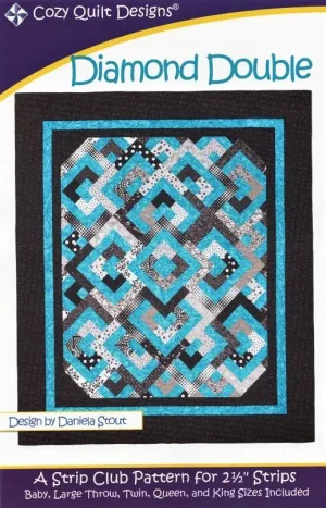 DIAMOND DOUBLE - Cozy Quilt Designs Pattern DIGITAL DOWNLOAD