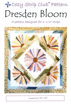 DRESDEN BLOOM - Cozy Quilt Design Pattern DIGITAL DOWNLOAD