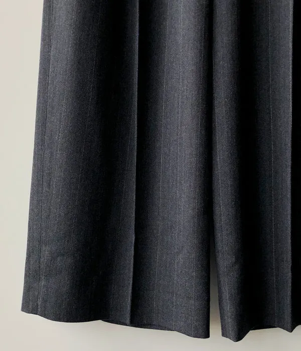 FUMIKA_UCHIDA/Thick 2Types Pinstriped/WIDE SLACKS(WIDE stripes/WHTBLUE line)