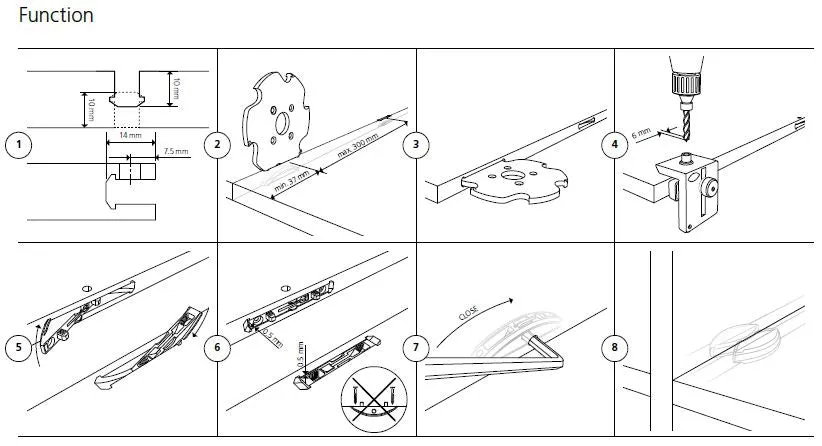 Lamello Clamex Medius P-14/10, Detachable Connector for Center Panels for materials from 16mm thickness