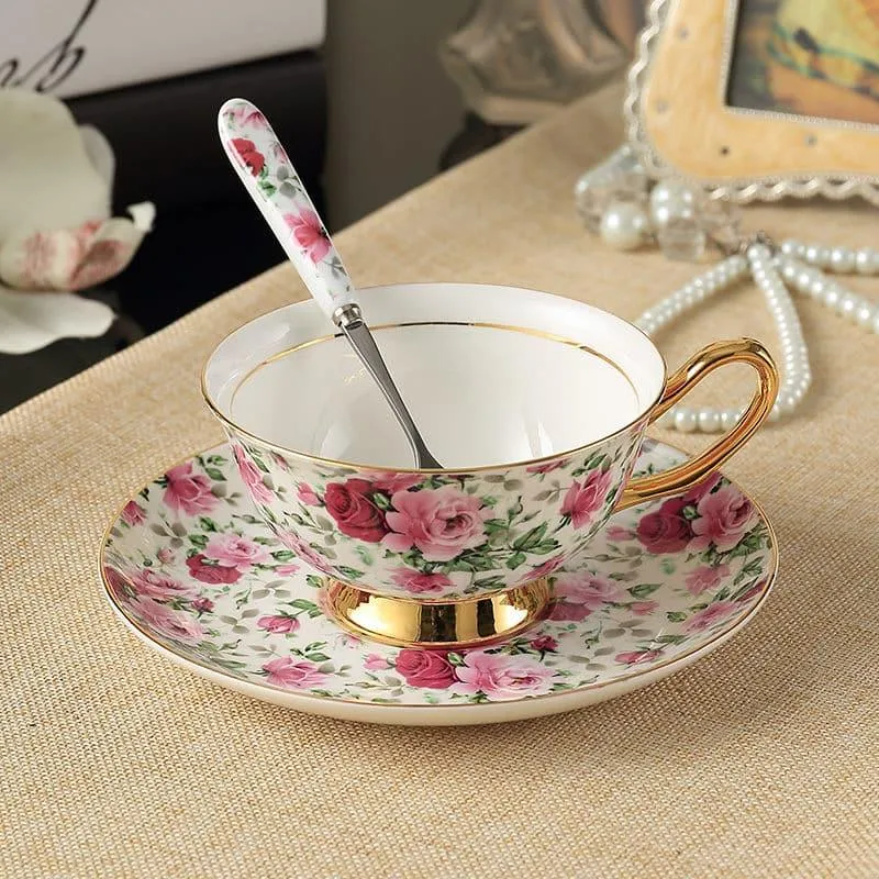 Luxury Ceramic Bone China Coffee Cup Set