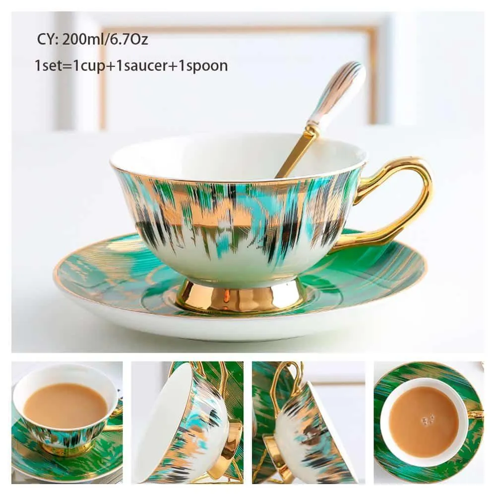 Luxury Ceramic Bone China Coffee Cup Set