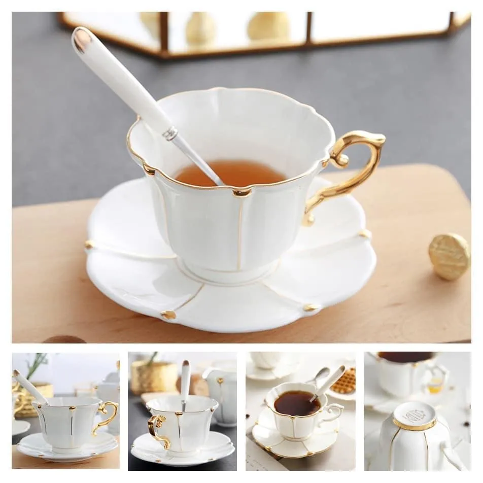 Luxury Ceramic Bone China Coffee Cup Set