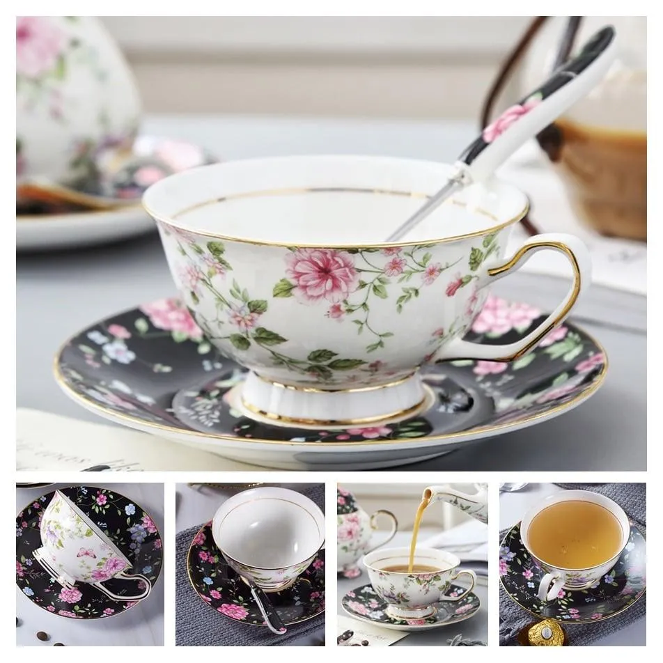 Luxury Ceramic Bone China Coffee Cup Set