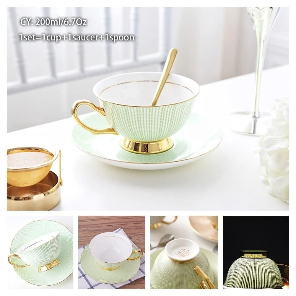 Luxury Ceramic Bone China Coffee Cup Set