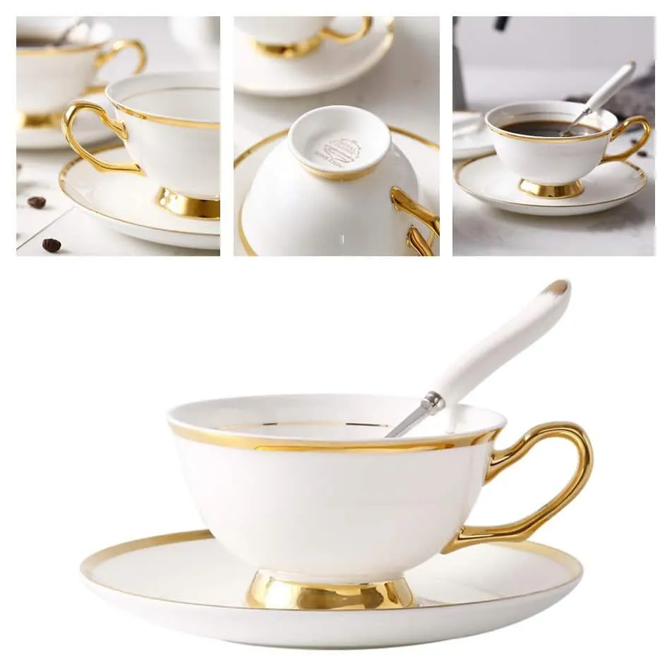 Luxury Ceramic Bone China Coffee Cup Set
