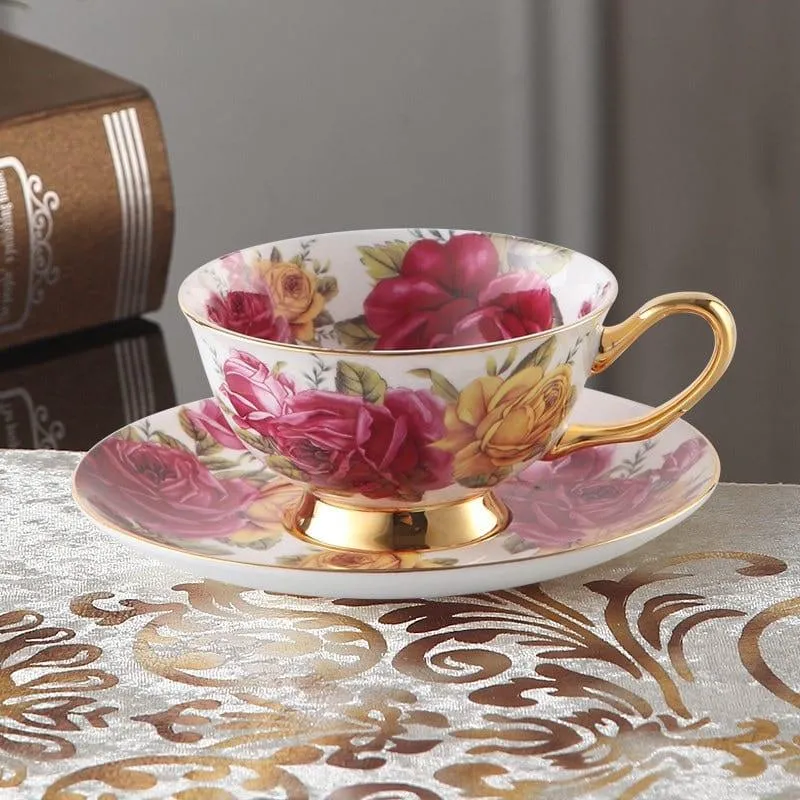 Luxury Ceramic Bone China Coffee Cup Set