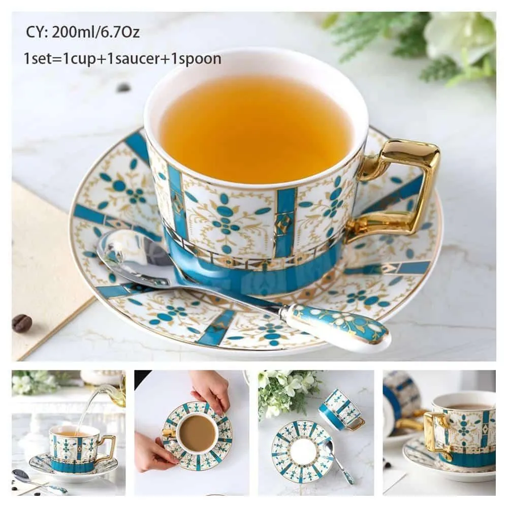 Luxury Ceramic Bone China Coffee Cup Set