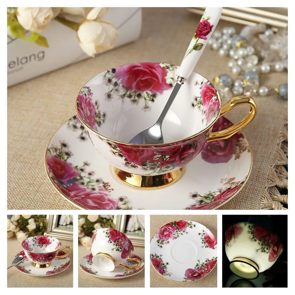 Luxury Ceramic Bone China Coffee Cup Set